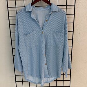 Blue Striped Button up Shirt